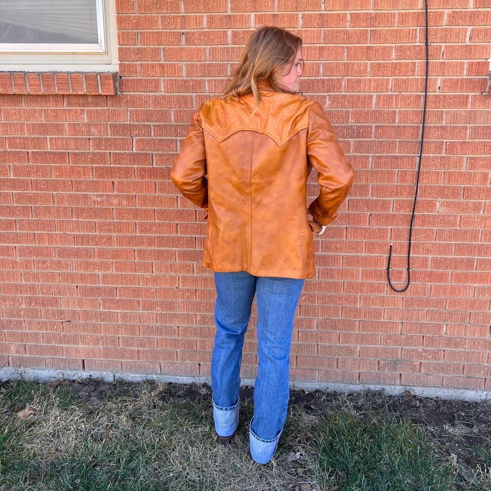 Vintage genuine, leather jacket, size 40 small /medium